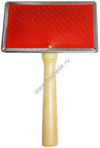 №1 18 см х 12 см щетка большая для животных с металлическими зубьями блистер 1х60
