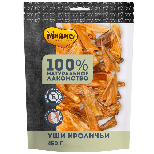 Лакомство Мнямс "Кроличьи Уши", для собак, низкокалорийное, 450 гр