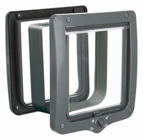 Дверца для кошки 4-Way c туннелем, XL: 24 х 28 см, белый