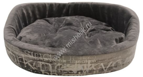 HOMEPET Plush №2 49 см х 43 см х 17 см диванчик графит для домашних животных