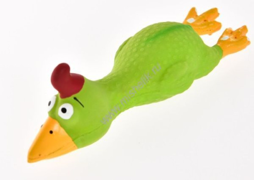HOMEPET 17,5 см игрушка для собак петух с пищалкой латекс