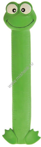 HOMEPET 29х8х4 см игрушка для собак лягушка-ростомер с пищалкой латекс