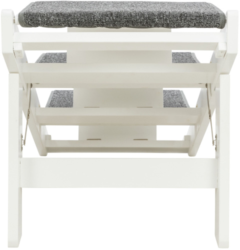 Лесенка со складными ступенями, 44х46х106см, МДФ/ковролин, белый